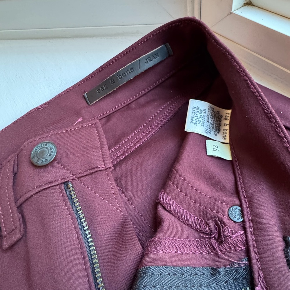 Rag & Bone Women's Deep Red Jeans